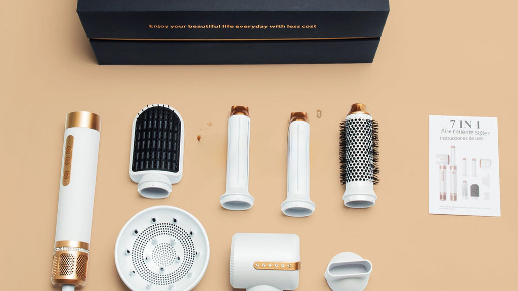Hair Dryer with 7 Attachment Heads
