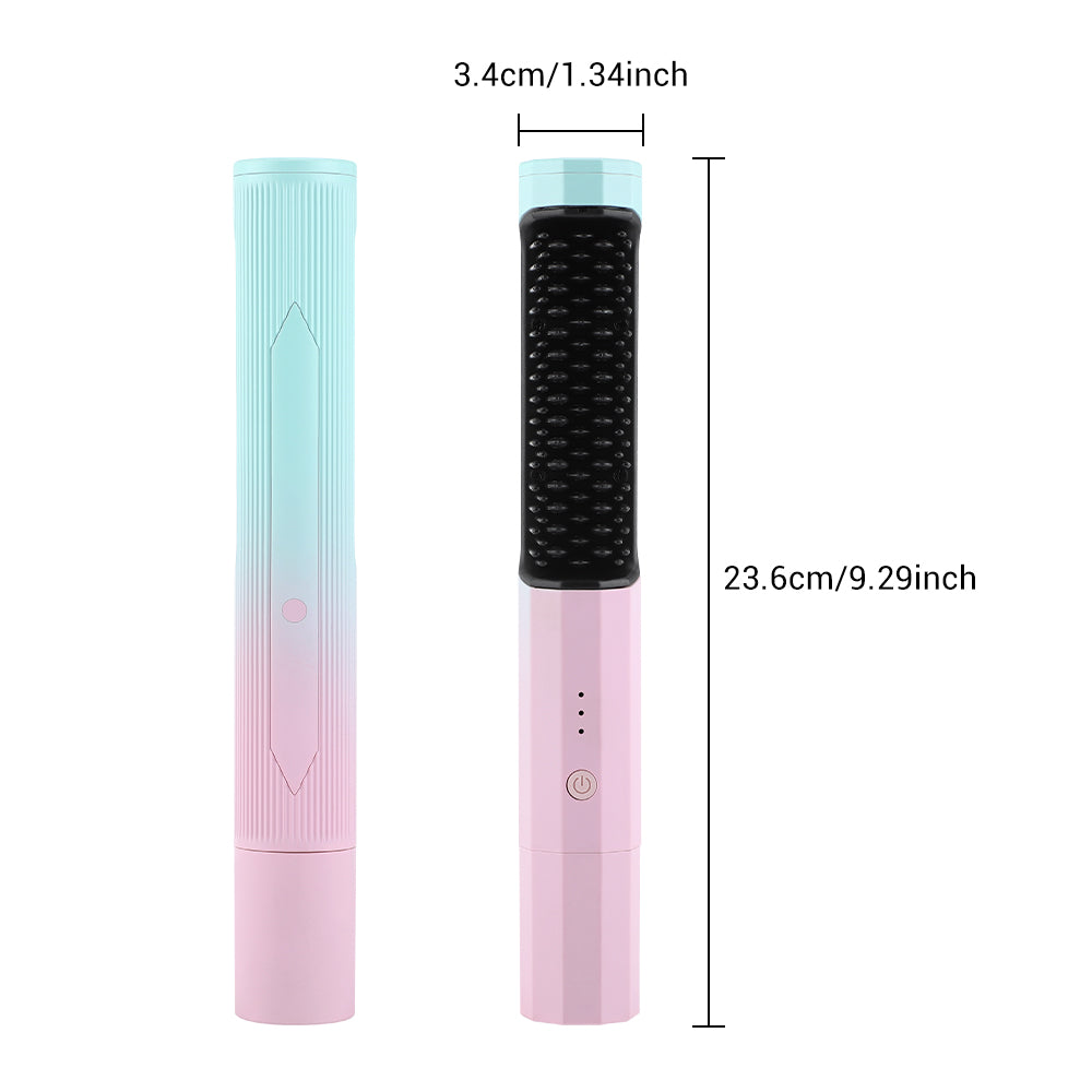 Dual-Purpose Electric Hair Comb for Curling & Straightening